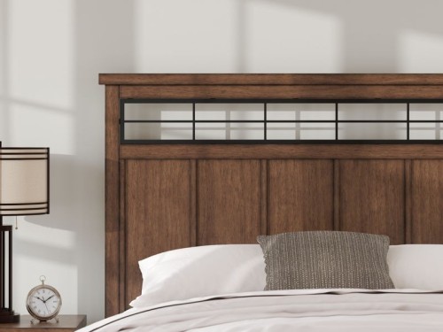 Taffenbrook - Medium Brown - Queen Panel Storage Bed
