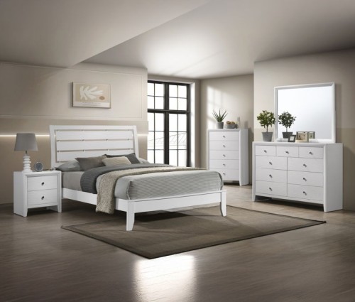 Evan - Full 5 Piece Bedroom Set - White