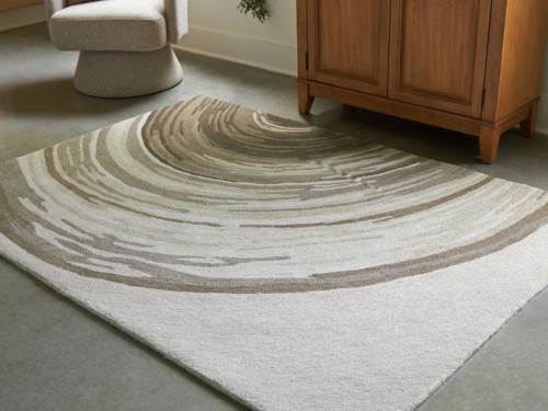 Rizwana - Ivory / Brown / Gray - Medium Rug