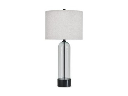 Kerrbrook - Clear / Black - Glass Table Lamp