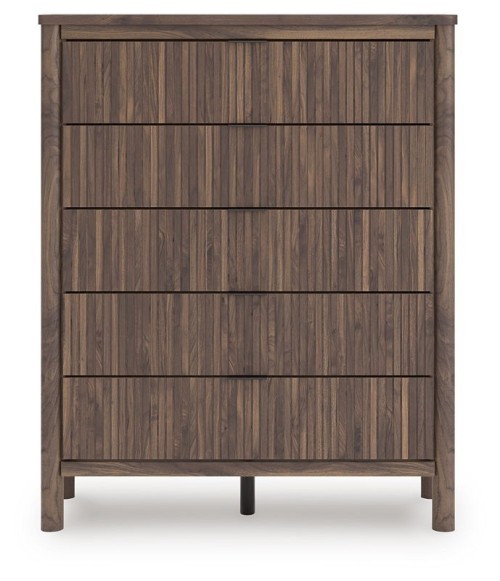 Pamytta - Brown - Five Drawer Wide Chest