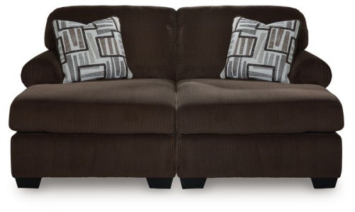 Kimlee - Chocolate - 3-Piece Sectional With LAF Chaise And RAF Sofa