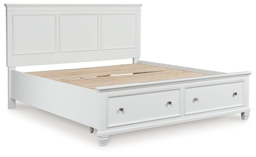 Fortman - White - Full Panel Storage Bed