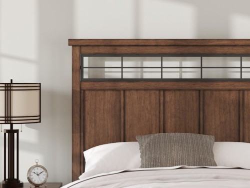 Taffenbrook - Medium Brown - Queen Panel Storage Bed