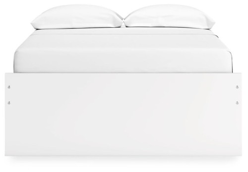 Onita - White - Full Platform Bed With 1 Side Storage