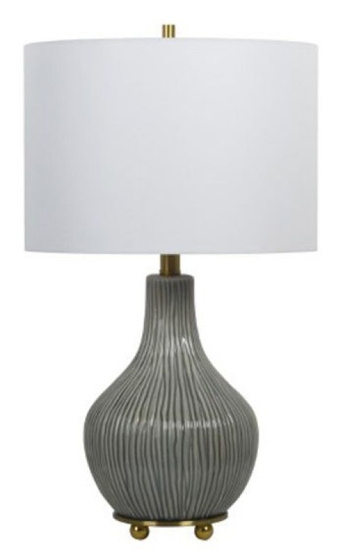 Judlen - Gray / Gold Finish - Ceramic Table Lamp