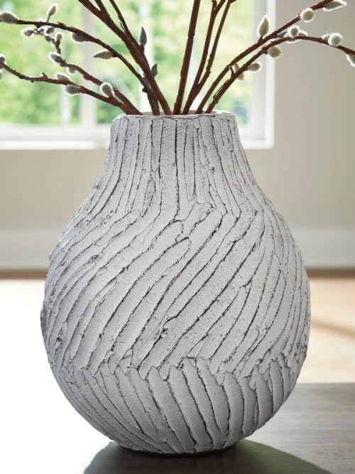 Shelvie - Distressed White - Vase - 12"
