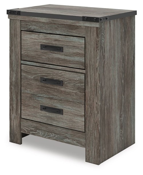 Frandern - Gray - Two Drawer Night Stand