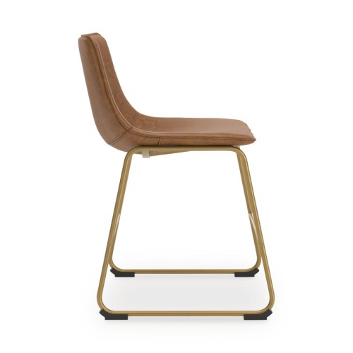 Ciabori - Toast / Gold - Dining Upholstered Side Chair (Set of 2)