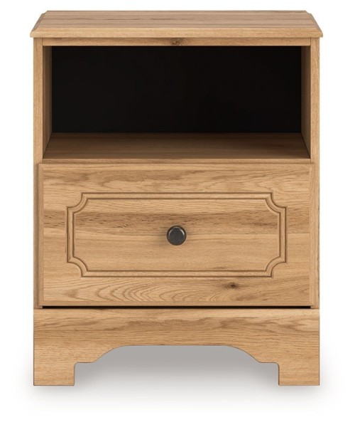 Aleaport - Warm Brown - One Drawer Night Stand