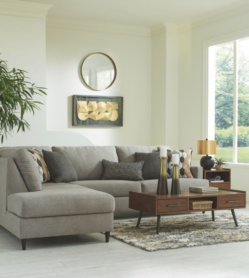 Santasia - Granite - Right Arm Facing Corner Chaise 2 Pc Sectional