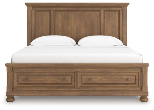 Feddinger - Medium Brown - California King Panel Storage Bed
