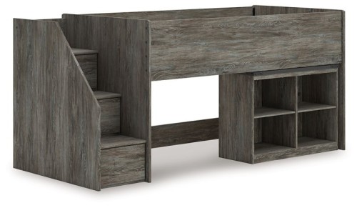 Frandern - Gray - Twin Loft Bed With Drawer Storage