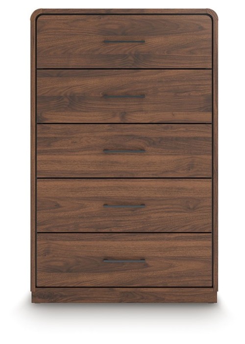 Fortlorn - Walnut Brown - Five Drawer Chest