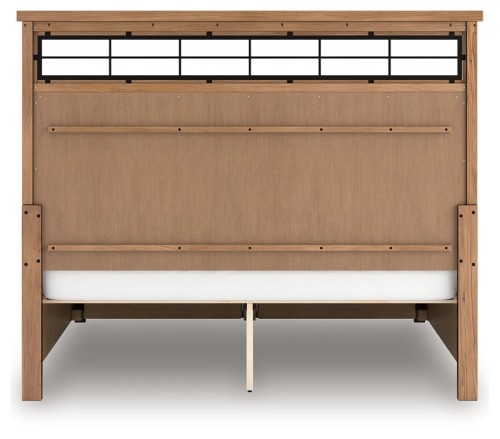 Taffenbrook - Medium Brown - Queen Panel Storage Bed