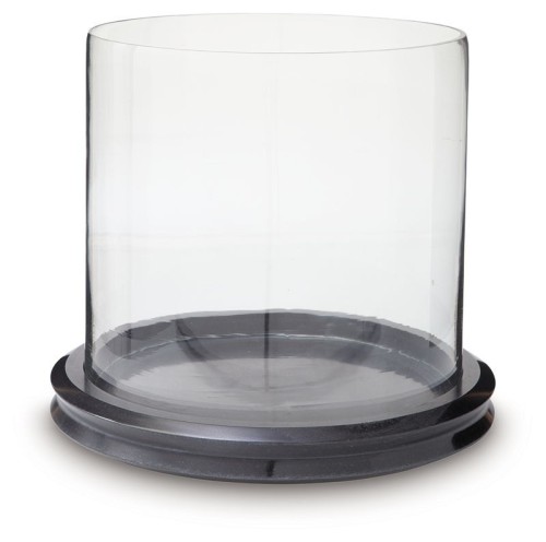 Saskia - Clear / Black - Candle Holder