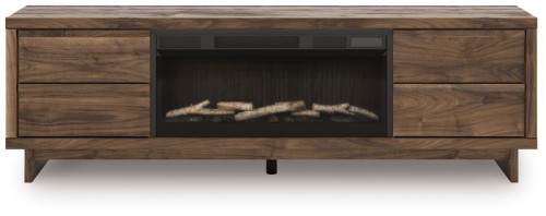 Zadilyn - Brown - XL TV Stand With Fireplace Option