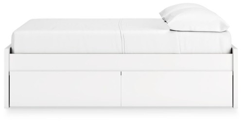 Onita - White - Queen Platform Bed With 2 Side Storage