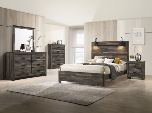 Carter - Full 4 Piece Bedroom Set - Brown