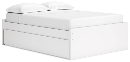 Onita - White - Queen Platform Bed With 2 Side Storage