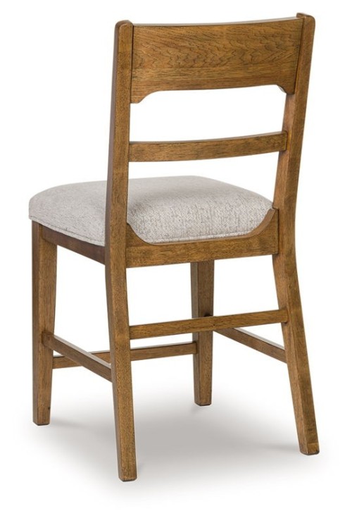 Cabalynn - Oatmeal / Light Brown - Upholstered Barstool (Set of 2)