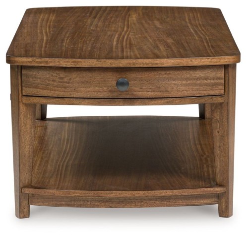 Burkbyer - Brown - Rectangular End Table
