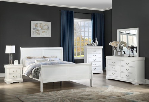 Louis Philip - Full 5 Piece Bedroom Set - Black