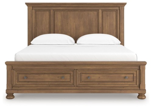 Feddinger - Medium Brown - California King Panel Storage Bed