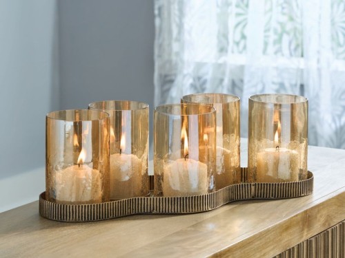 Evereton - Antique Gold Finish - Candle Holder