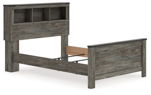 Frandern - Gray - Full Bookcase Panel Bed With Storage