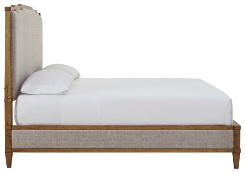 Sharlance - Light Brown - California King Upholstered Panel Bed