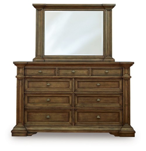 Frantanna - Dresser And Mirror - Brown