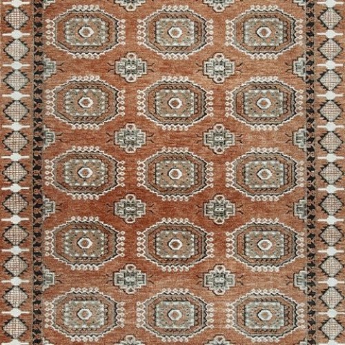 Qaabiz - Sienna / Ivory / Black - Medium Rug