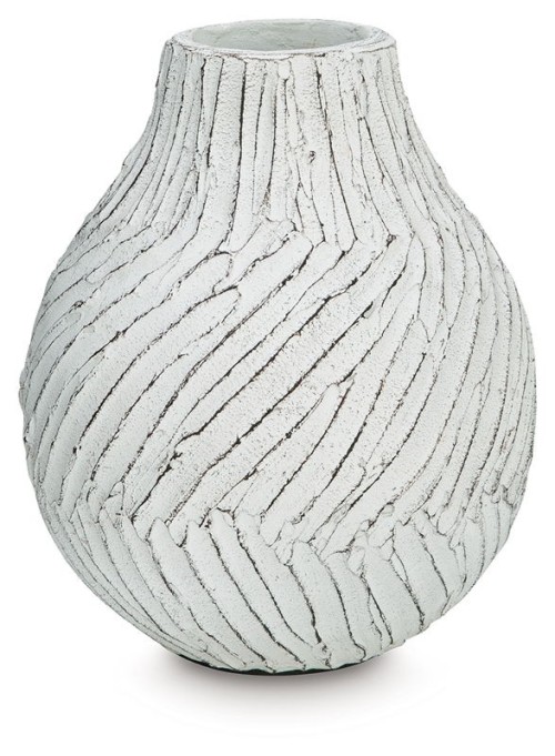 Shelvie - Distressed White - Vase - 12"