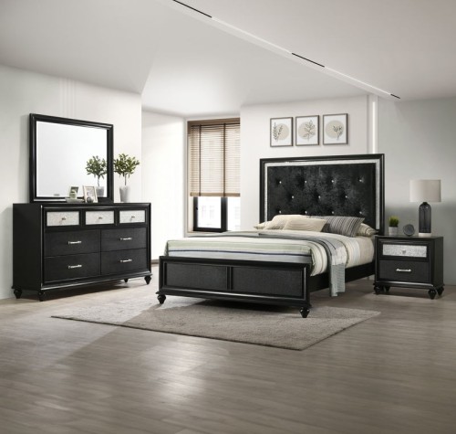 Lila - Dresser And Mirror - Black