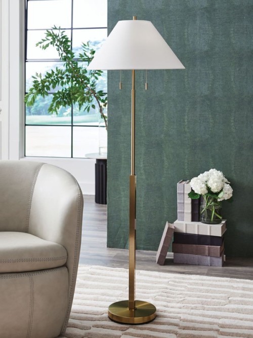 Haigwood - Gold Finish - Metal Floor Lamp