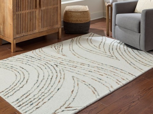 Deenbury - Ivory / Green / Brown - Medium Rug