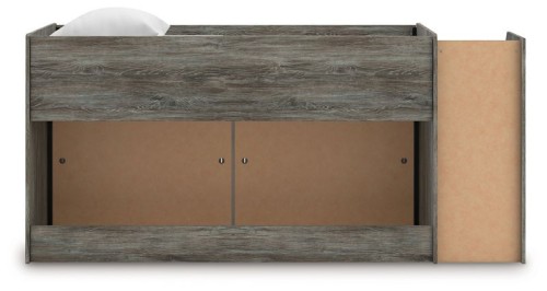 Frandern - Gray - Twin Loft Bed With Drawer Storage