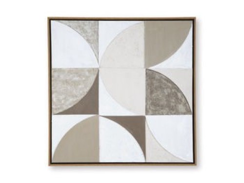 Harelman - Tan / Taupe / White - Wall Art