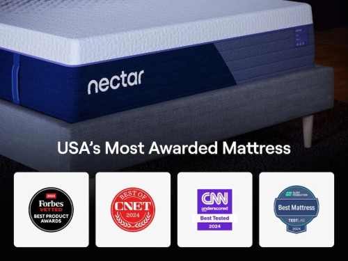 Nectar Luxe Hybrid 5.1 - White - Twin Mattress