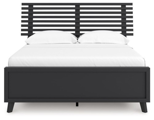Danziar - Black - King Slat Panel Bed