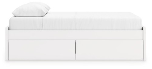 Onita - White - King Platform Bed With 2 Side Storage