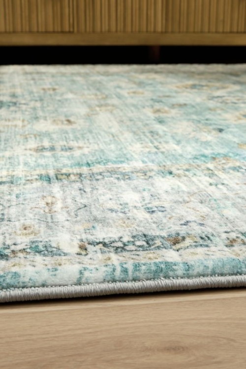 Ladstoney - Teal / Beige / Ochre - Medium Rug