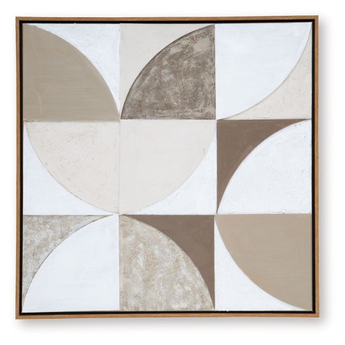 Harelman - Tan / Taupe / White - Wall Art