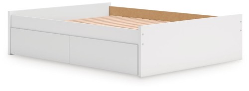Onita - White - King Platform Bed With 2 Side Storage