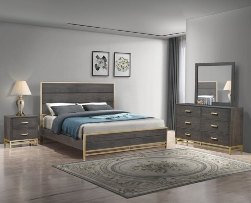 Trevor - Queen 4 Piece Bedroom Set - Brown