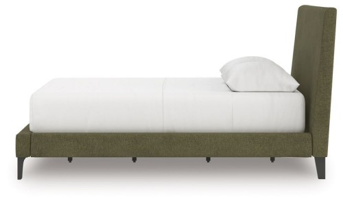 Chirason - Sage Green - King Upholstered Bed With Roll Slats