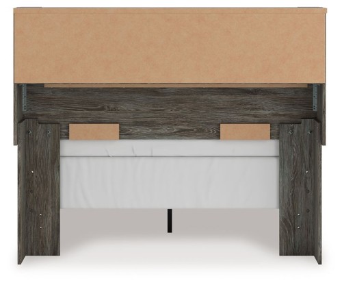 Frandern - Gray - Full Bookcase Panel Bed With Storage