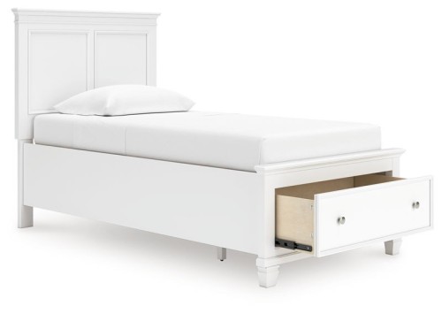 Fortman - White - Queen Panel Storage Bed