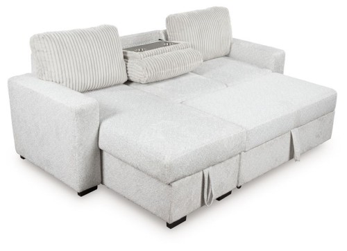 Wohlen - Alloy - 2-Piece Sectional With Pop Up Sleeper And LAF Corner Chaise